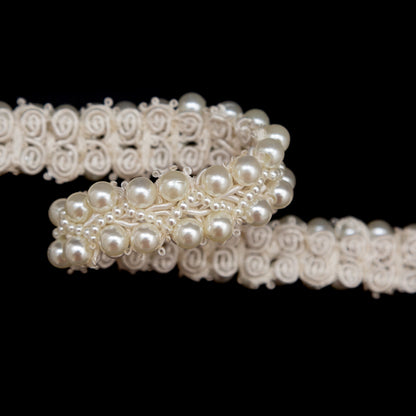 Ivory Pearl Braided Trim - 1 - Detail
