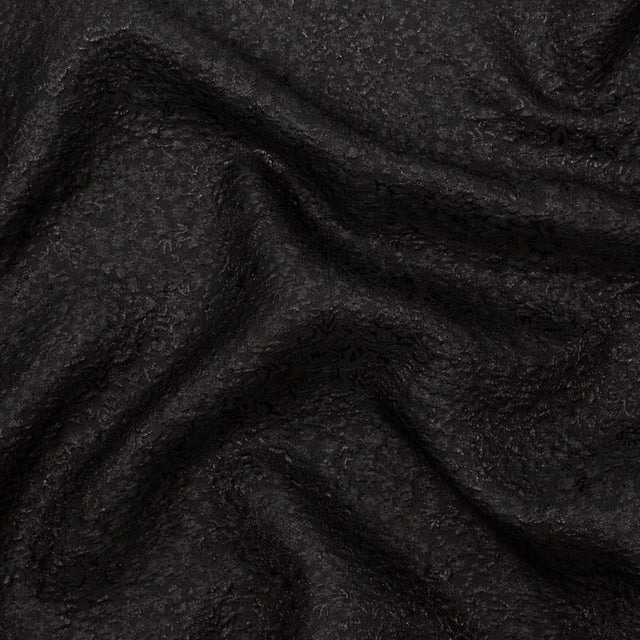 Metallic Black Luxury Floral Brocade