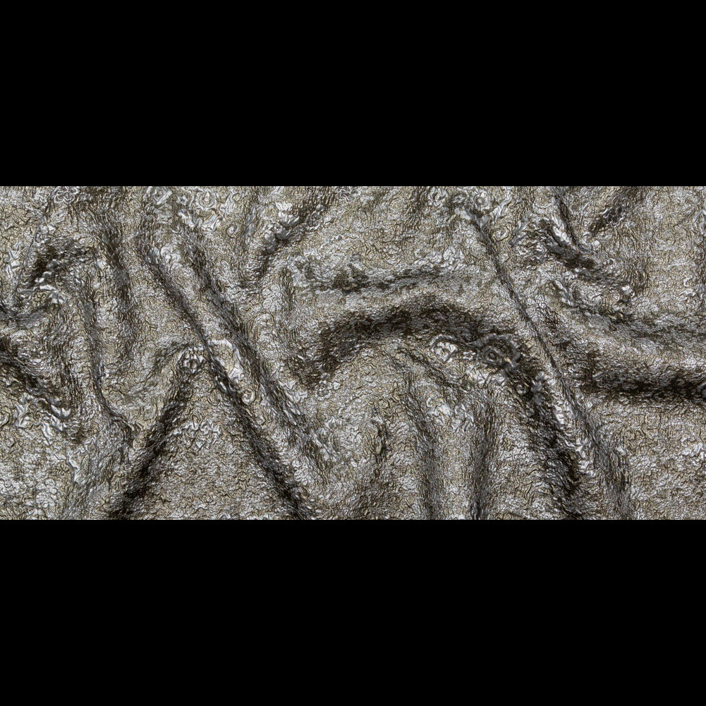 Silver and Pale Gold Luxury Metallic Brocade - Folded