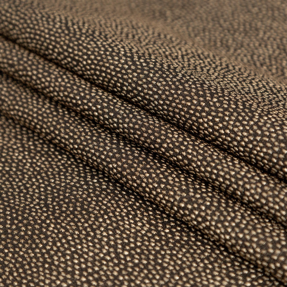 Metallic Gold on Black Abstract Luxury Brocade Detail