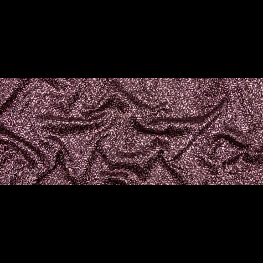 Metallic Pink on Black Abstract Luxury Brocade Folded