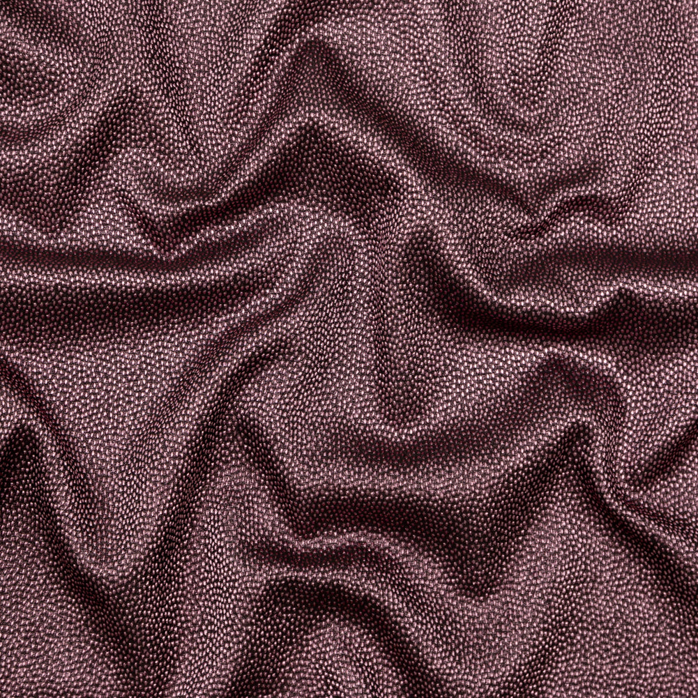 Metallic Pink on Black Abstract Luxury Brocade