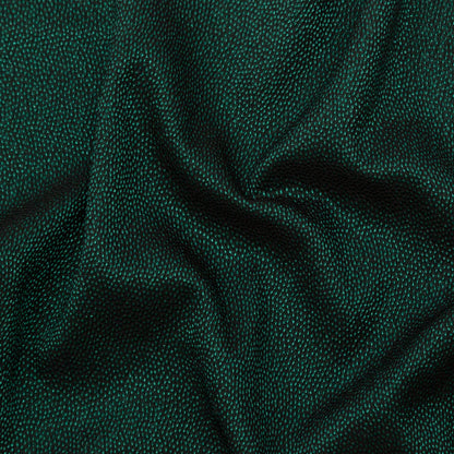 Metallic Green on Black Abstract Luxury Brocade