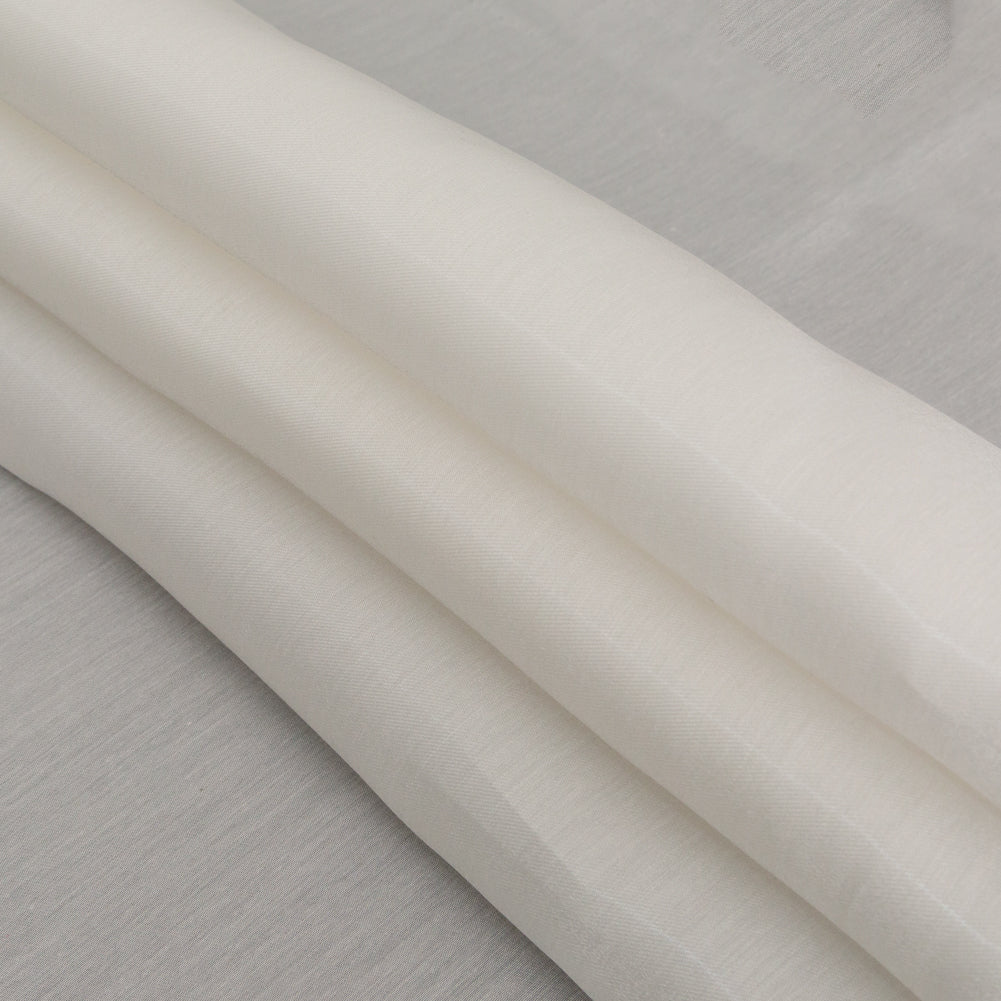 Luminous Off-White Semi-Sheer Bridal Mikado - Detail