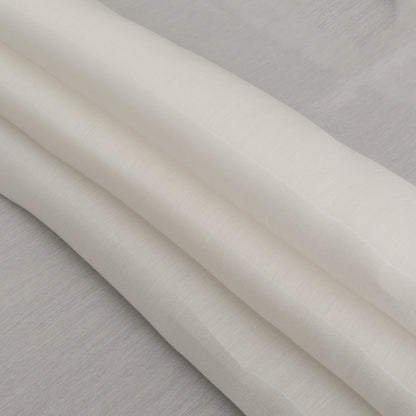Luminous Off-White Semi-Sheer Bridal Mikado - Detail