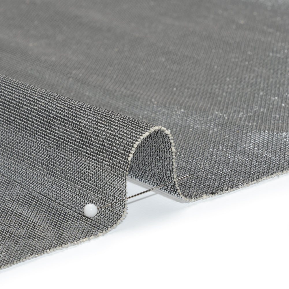 Metallic Woven Lame - Silver - Betania Collection - Detail