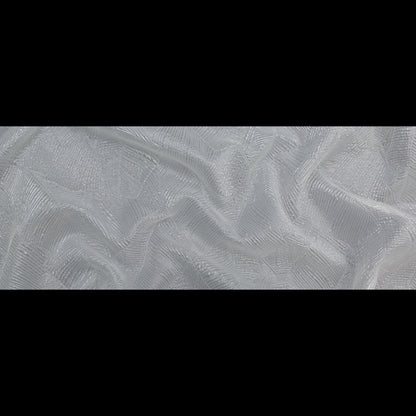 Luminous White Double-Layer Organza Brocade - Folded
