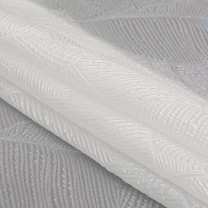 Luminous White Double-Layer Organza Brocade - Detail