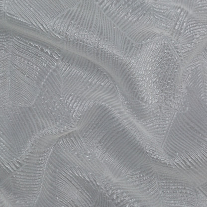 Luminous White Double-Layer Organza Brocade
