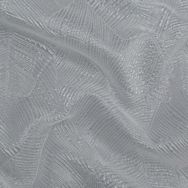 Luminous White Double-Layer Organza Brocade