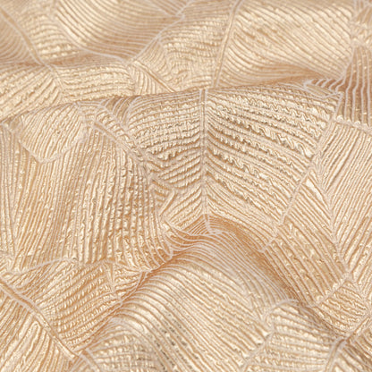 Luminous Gold Double-Layer Organza Brocade Full
