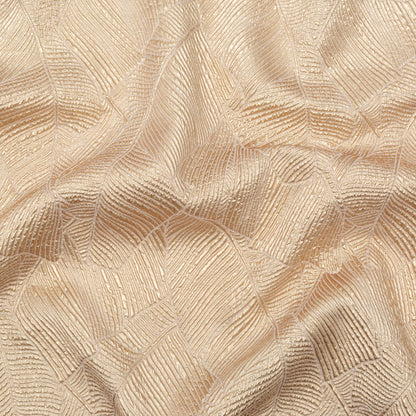 Luminous Gold Double-Layer Organza Brocade