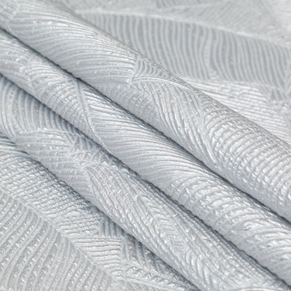 Luminous Silver Double-Layer Organza Brocade - Detail