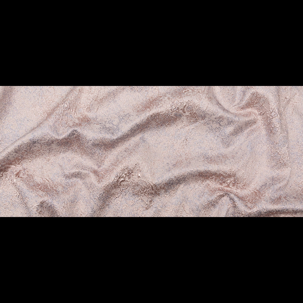 Beige and Silver Abstract Luxury Metallic Brocade - Folded