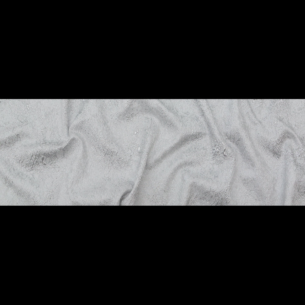 White and Silver Abstract Luxury Metallic Brocade - Folded