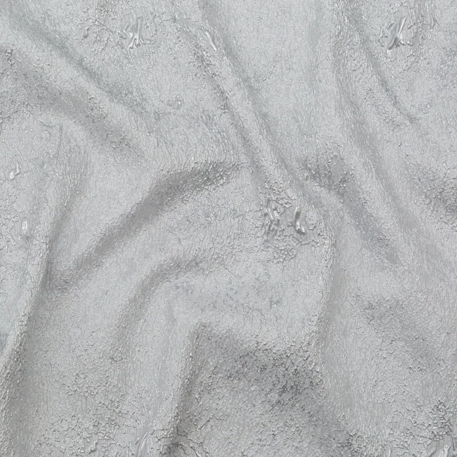 White and Silver Abstract Luxury Metallic Brocade