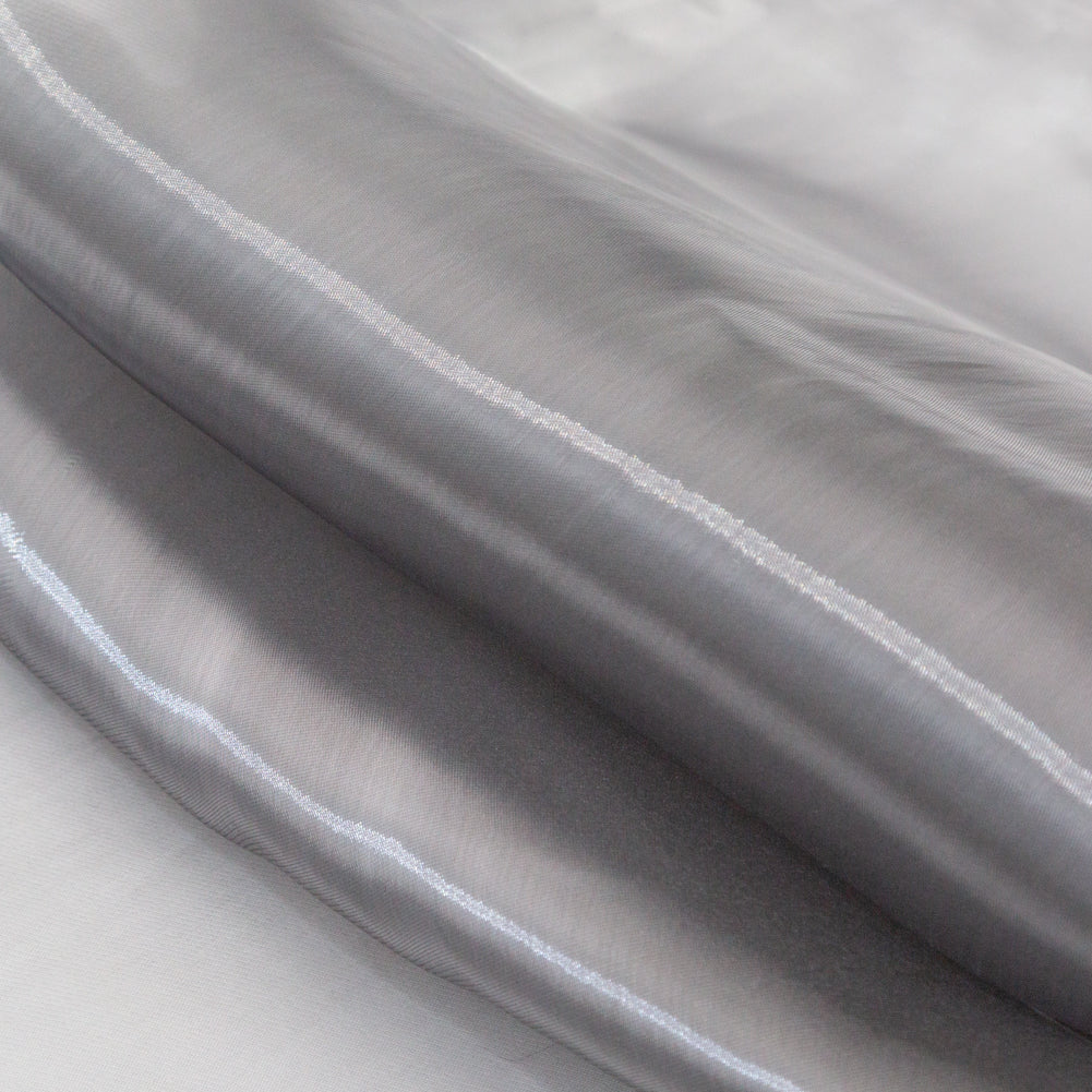 Sleek Gunmetal Organza - Detail