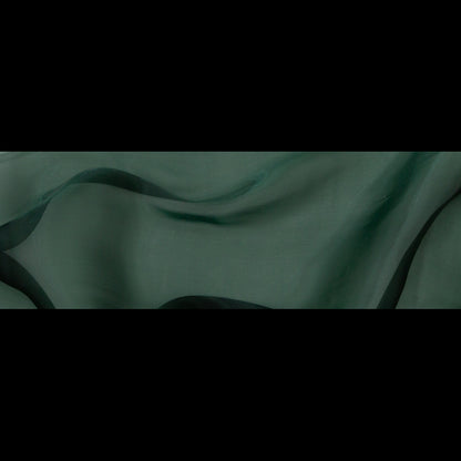 Iridescent Organza - Sleek Emerald Green Folded