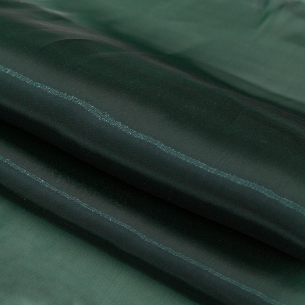 Iridescent Organza - Sleek Emerald Green Detail