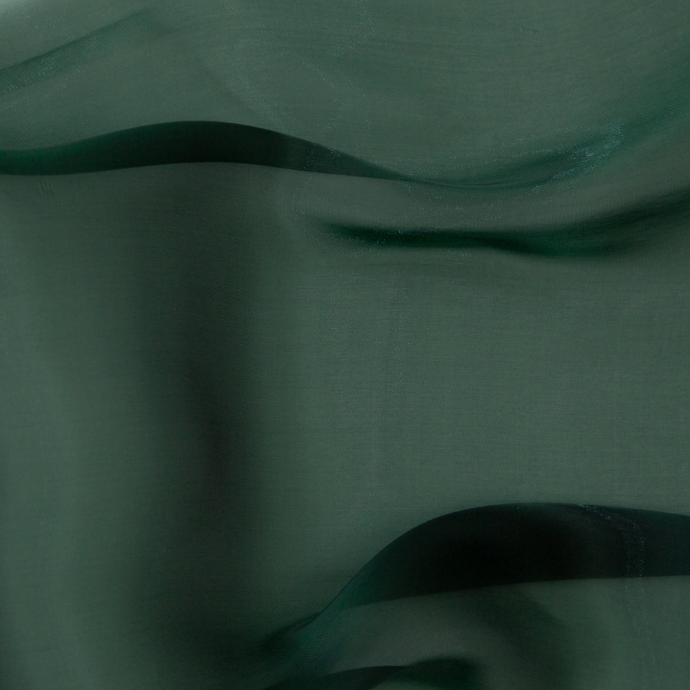 Iridescent Organza - Sleek Emerald Green