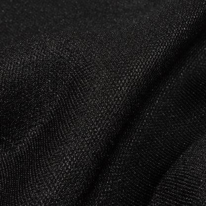 Kestrel Black Novelty Polyester Pique - Folded