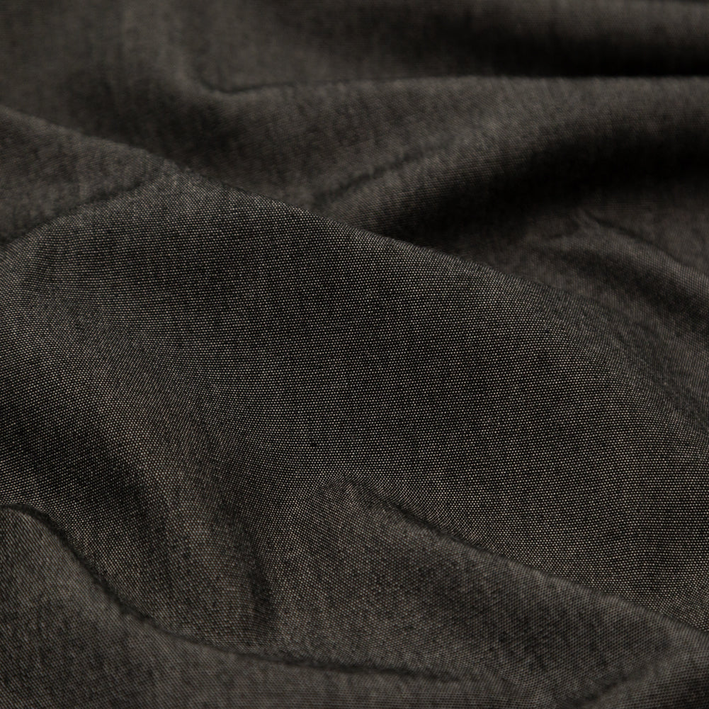 Heathered Black Water Repellent Canvas - Detail