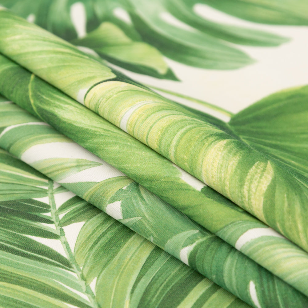 Foliage Tropical Leaves Printed Woven - Folded