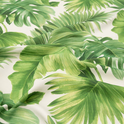 Foliage Tropical Leaves Printed Woven - Detail