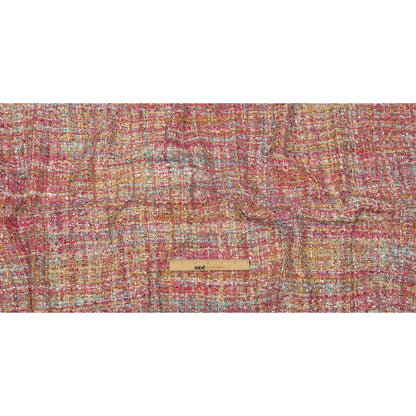 Viscose and Acrylic Chenille Tweed - Almond Buff, Pink and Sea Pine - Newcastle Collection Drape