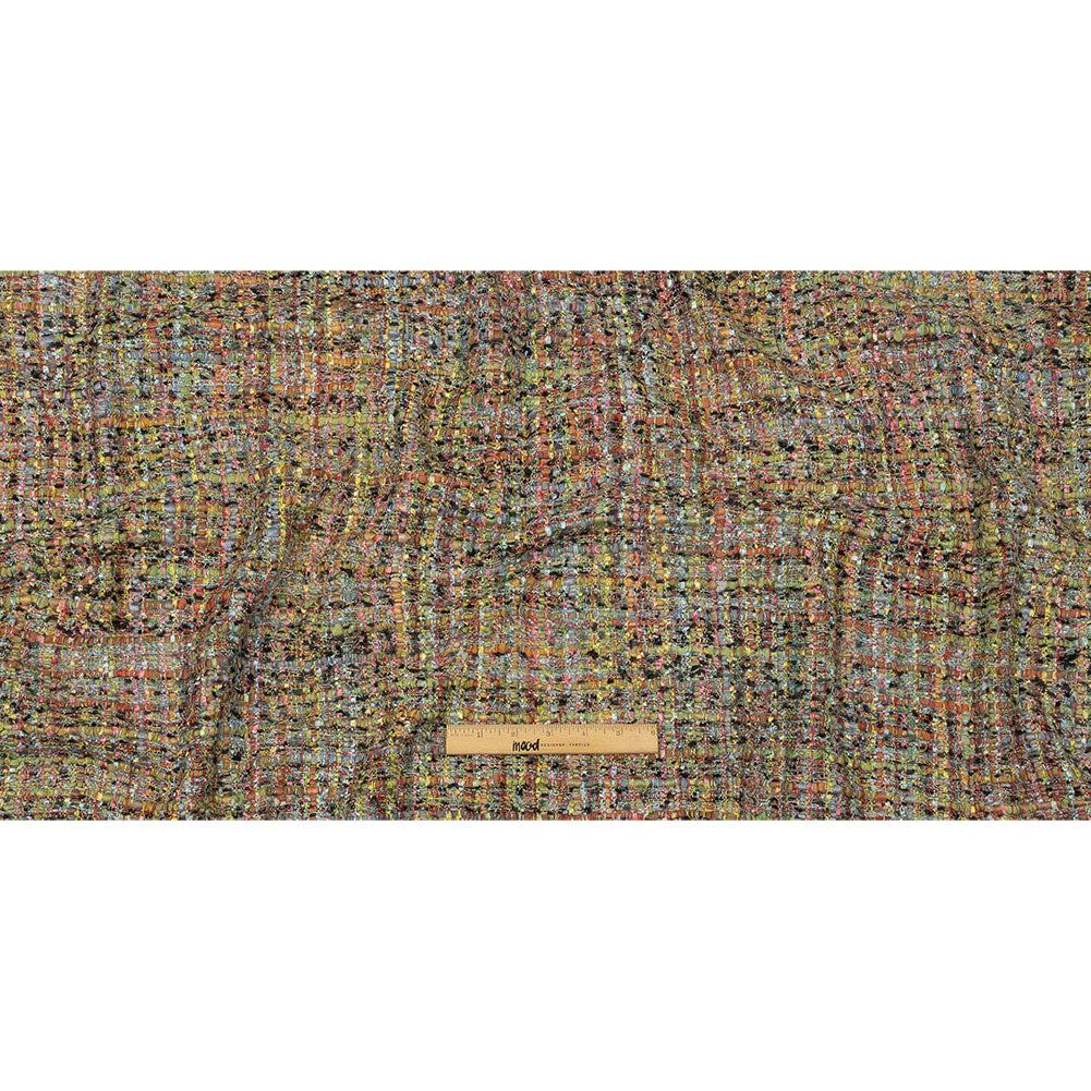 Viscose and Acrylic Chenille Tweed - Rainbow and Black Ink - Newcastle Collection Drape