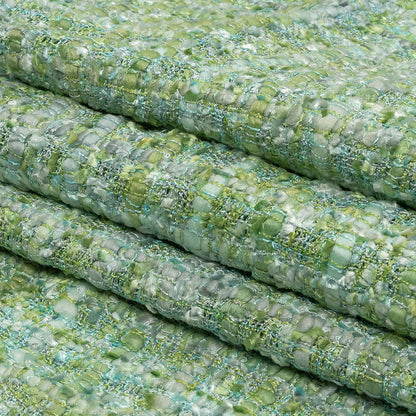 Newcastle Apple Green, Seafoam, and Belgian Block Viscose and Acrylic Chenille Tweed - Full