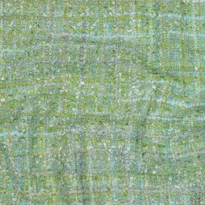 Newcastle Apple Green, Seafoam, and Belgian Block Viscose and Acrylic Chenille Tweed