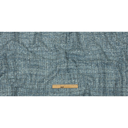 Viscose and Acrylic Chenille Tweed - Flint Stone and Baby Blue Metallic - Newcastle Collection Drape