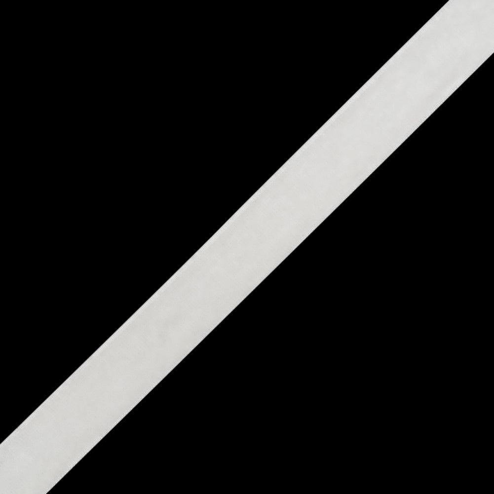 Stretch Velvet Ribbon Trim Made in Italy - 0.625" - Off White - Gislaine Collection - Folded