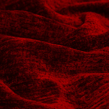 Sinful Red Polyester Upholstery Chenille Detail