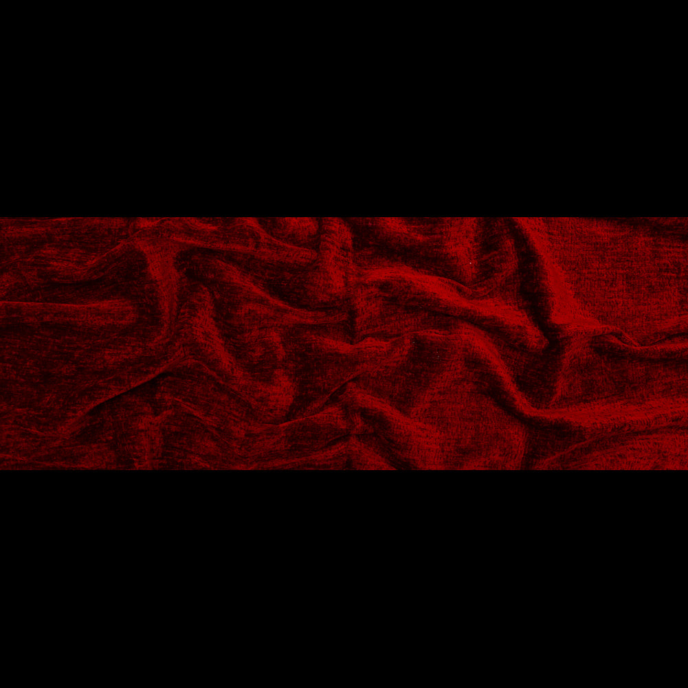 Sinful Red Polyester Upholstery Chenille Full