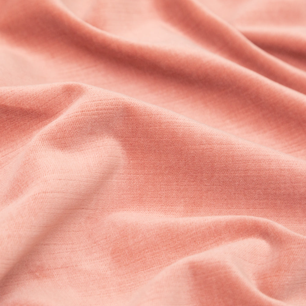 Petal Pink Velvet with Imitation Dupioni Backing - Detail