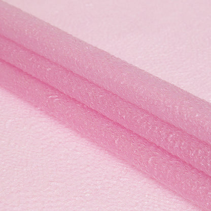 Metallic Pink Striped Bubble Wrap Organza Brocade - Detail