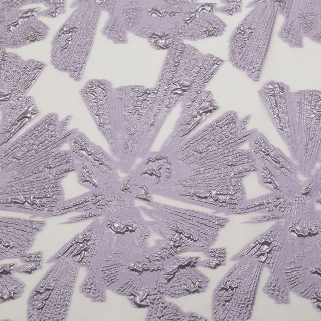 Metallic Lavender Large-Scale Burnout Floral Luxury Brocade