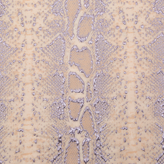 Metallic Lavender and Pink Tint Reptilian Luxury Brocade