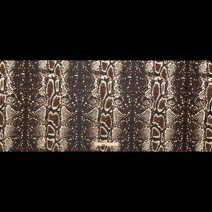 Metallic Gold Black and Brown Reptilian Luxury Brocade Folded