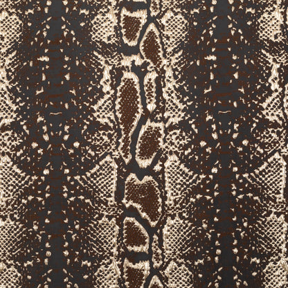 Metallic Gold Black and Brown Reptilian Luxury Brocade