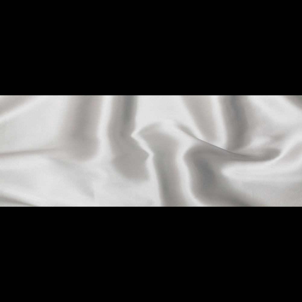 Luminous Silver Satin-Faced Twill Organza - Folded