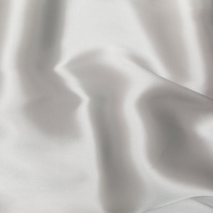 Luminous Silver Satin-Faced Twill Organza