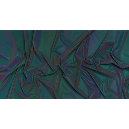 Woven Reflective Fabric - Black and Rainbow