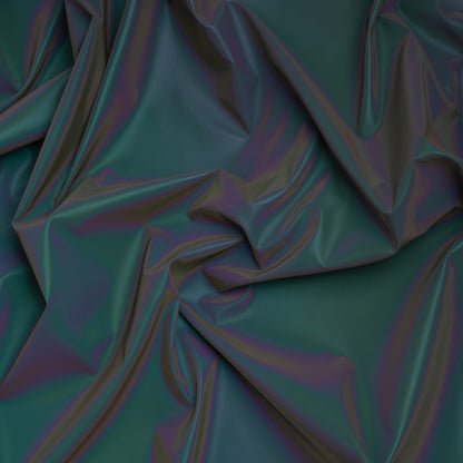 Woven Reflective Fabric - Black and Rainbow