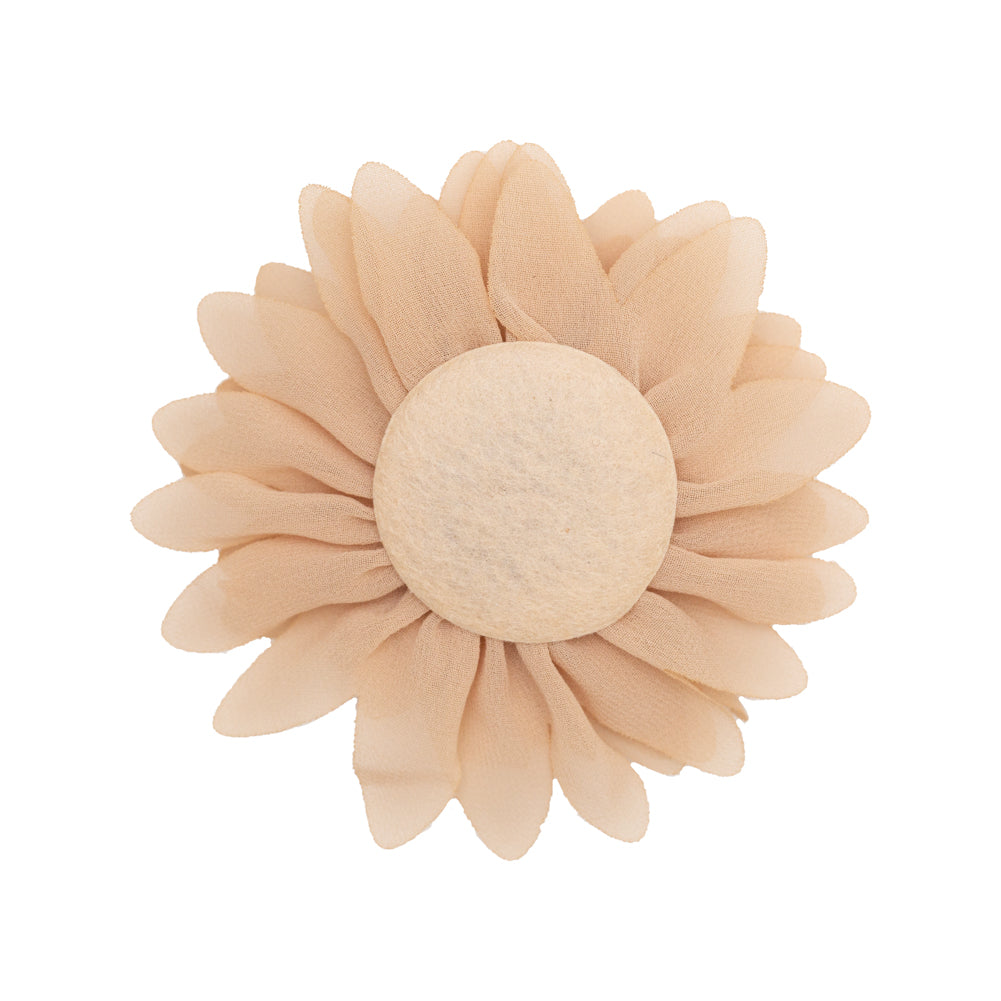Italian Beige 3D Flower Applique - 4" Detail