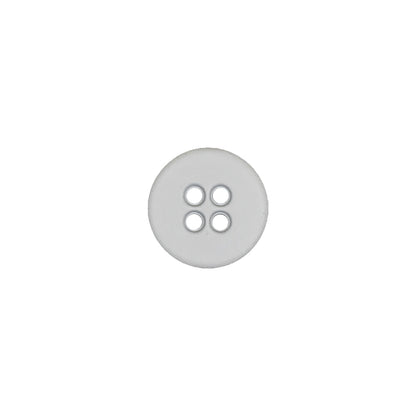 Italian White Plastic 4-Hole Button - 18L/11.5mm Detail