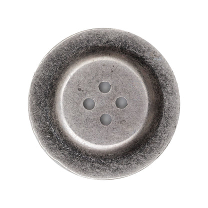 Italian Antique Silver Ornate Metal Zamac Button - 44L/28mm - Detail