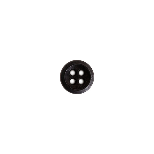 Italian Black Metal 4-Hole Button - 14L/9mm